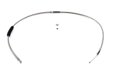 36-1158 - 64.57 inch Braided Stainless Steel Clutch Cable by V-Twin