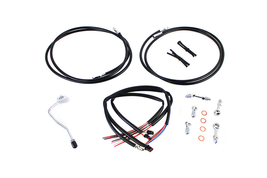 36-1607 - 12 inch-14 inch Handlebar Cable and Brake Line Kit by V-Twin