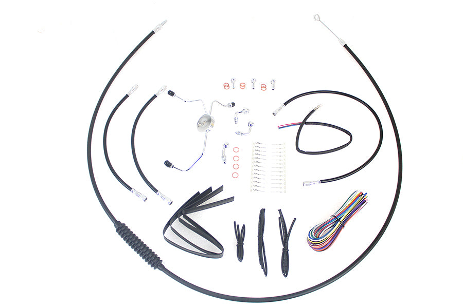 36-1609 - 12 inch-14 inch Handlebar Cable and Brake Line Kit by V-Twin