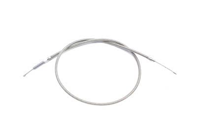 36-8054 - 53.31 inch Braided Stainless Steel Clutch Cable by V-Twin