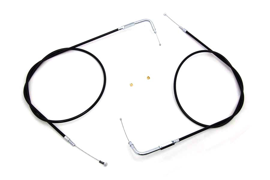36-8100 - 46.25 inch Throttle and Idle Cable Set by V-Twin
