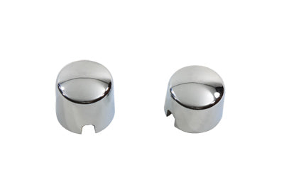 37-0041 - Chrome Rear Axle Nut Cover Set by V-Twin