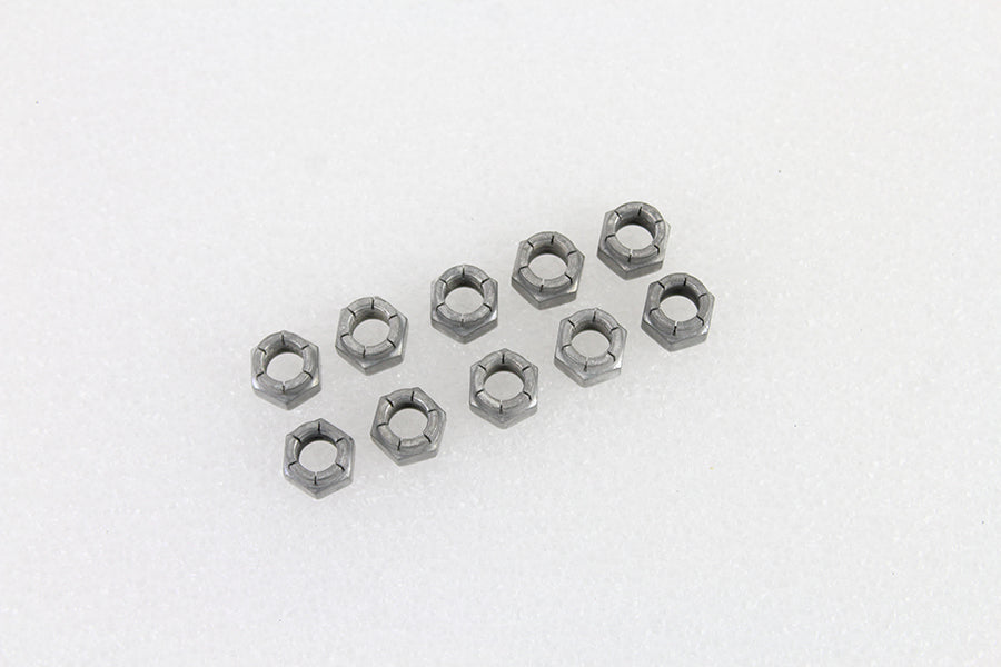 37-0047 - Flexloc Nuts 3/8 -24 Cadmium by V-Twin