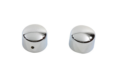 37-0059 - Chrome Front Axle Nut Cap Set by V-Twin
