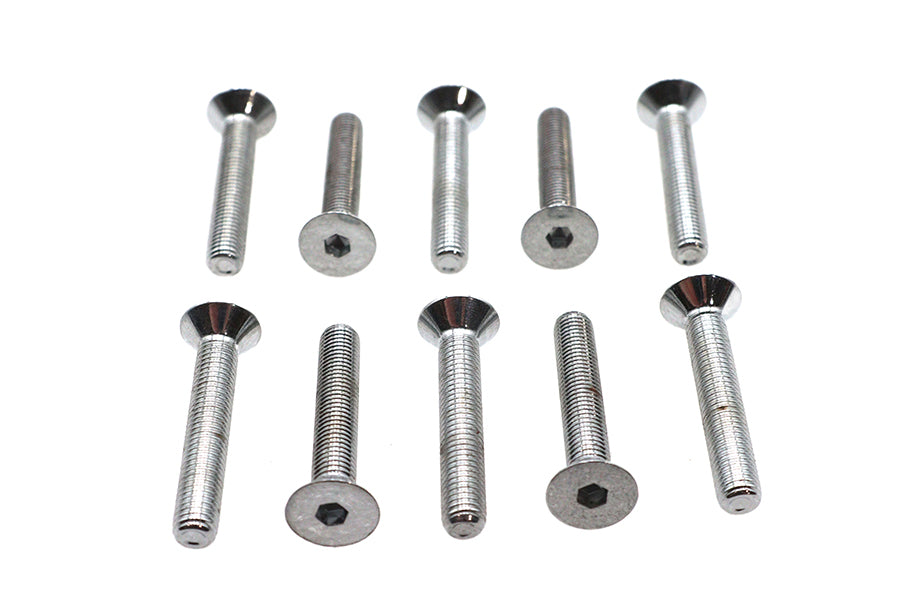 37-0110 - Allen Flat Head Screws Chrome 1/4 inch-28 x 1-1/2 inch by Colony