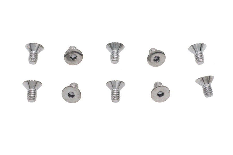 37-0153 - Allen Flat Head Screws Chrome 1/4 inch x 1/2 inch by Colony