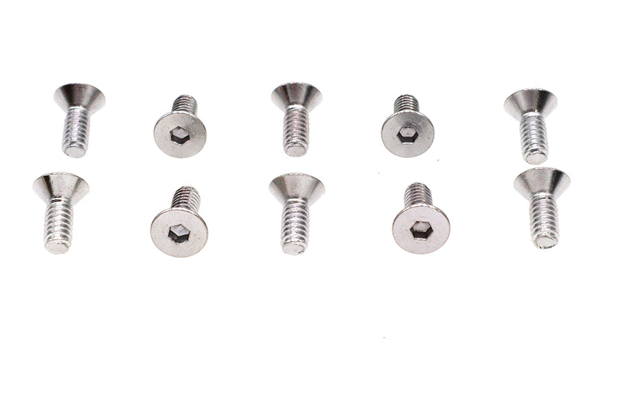 37-0154 - Allen Flat Head Screws Chrome 1/4  x 5/8 by Colony