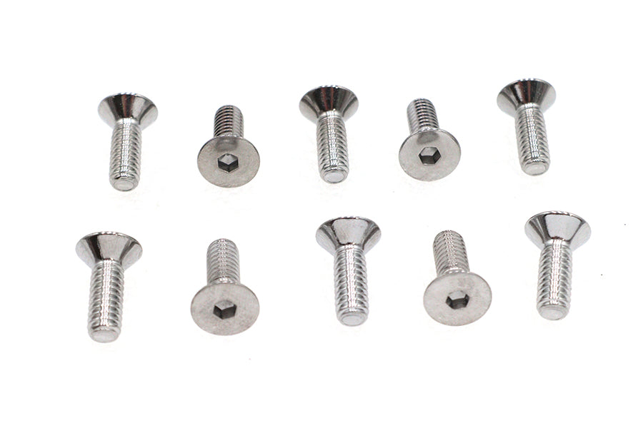 37-0155 - Allen Flat Head Screws Chrome 1/4  x 3/4 by Colony