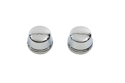 37-0380 - Chrome Front Axle Cap Cover Set, Cap Style by V-Twin