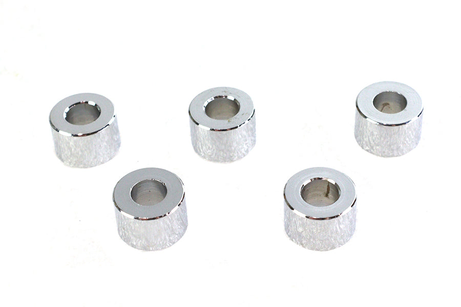 37-0402 - Chrome Spacers 3/8  x 3/4  x 1/2 by V-Twin