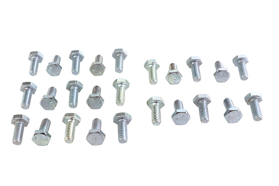 37-0600 - Hex Cap Bolts Zinc 1/4  X 5/8 by V-Twin