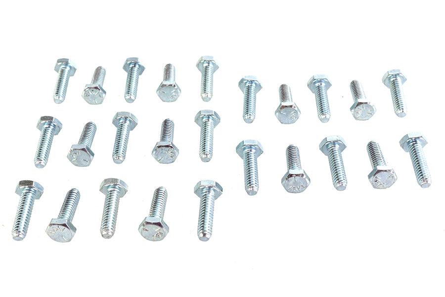 37-0602 - Hex Cap Bolts Zinc 1/4  X 7/8 by V-Twin