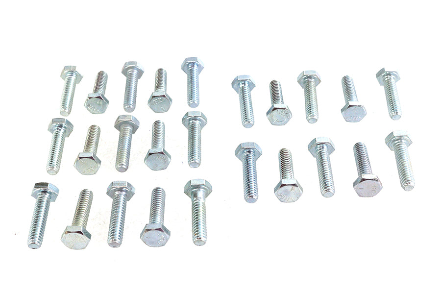 37-0603 - Hex Cap Bolts Zinc 1/4 inch-20 x 1 inch by V-Twin