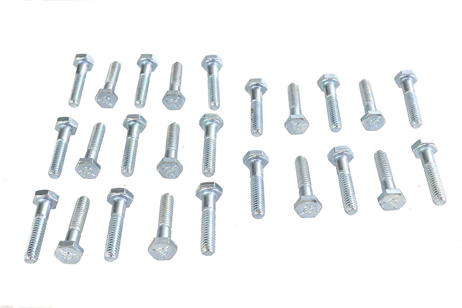 37-0604 - Hex Cap Bolts Zinc 1/4 inch X 1-1/4 inch by V-Twin