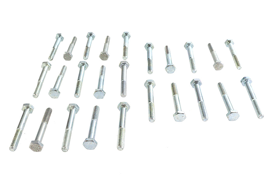 37-0607 - Hex Cap Bolts Zinc 1/4 inch X 2 inch by V-Twin