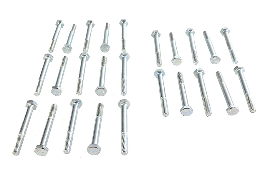 37-0608 - Hex Cap Bolts Zinc 1/4  X 2-1/4 by V-Twin