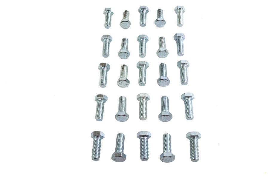 37-0619 - Hex Cap Bolts Zinc 3/8 inch x 1 inch by V-Twin