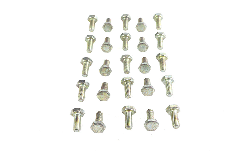 37-0628 - Hex Cap Bolts Zinc 1/4  x 5/8 by V-Twin