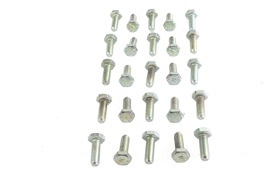37-0629 - Hex Cap Bolts Zinc 1/4 inch x 3/4 inch by V-Twin