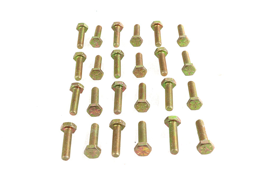 37-0631 - Hex Cap Bolts Zinc 1/4 inch x 1 inch by V-Twin