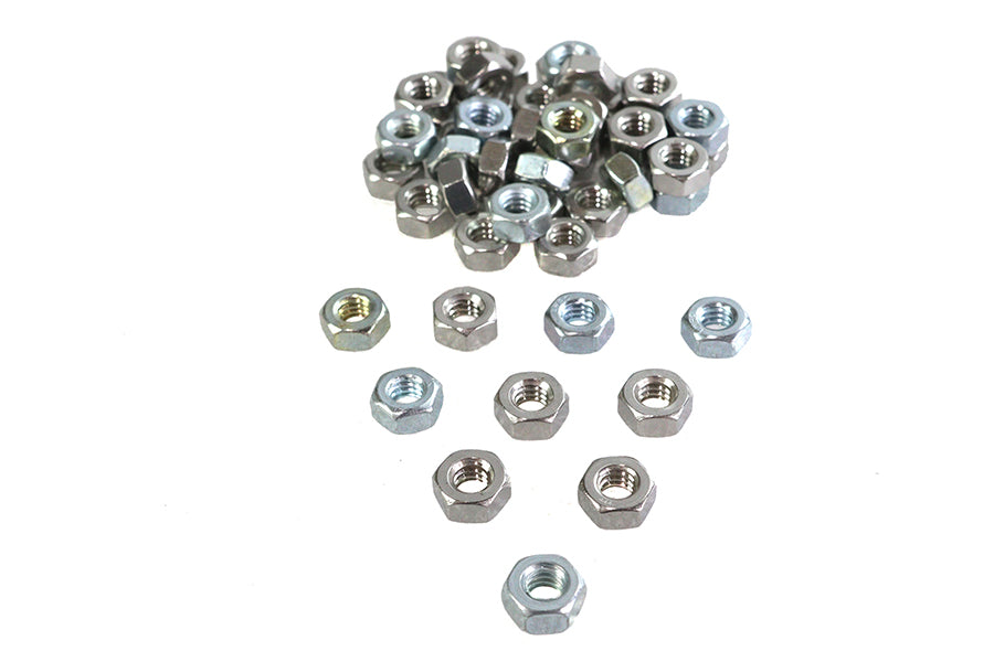 37-0657 - Zinc Hex Nuts 1/4 -20 Standard by V-Twin