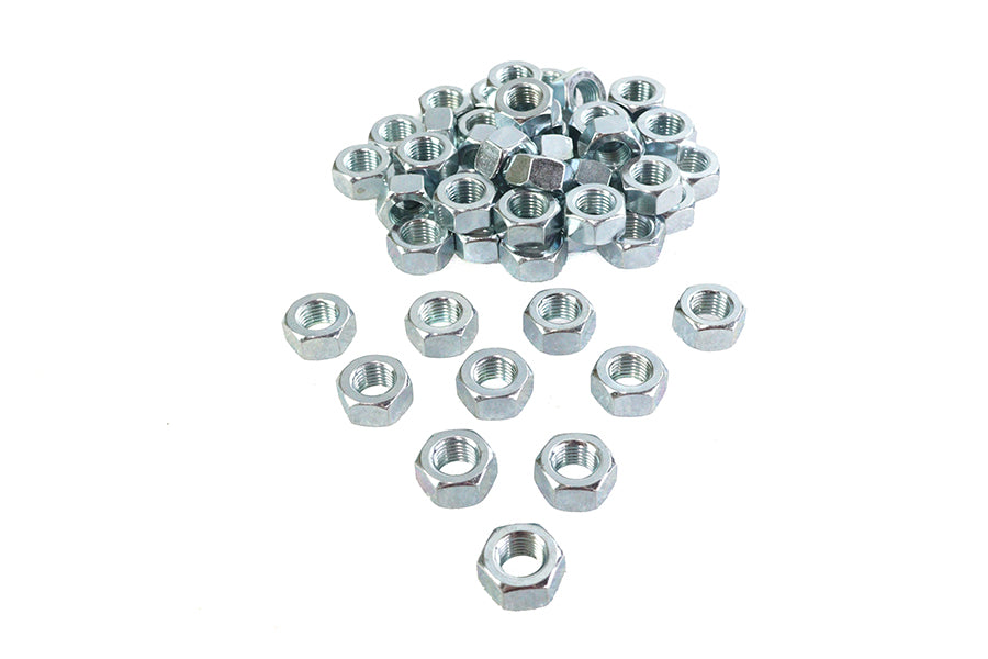 37-0664 - Zinc Hex Nuts 7/16 inch-20 Standard by V-Twin