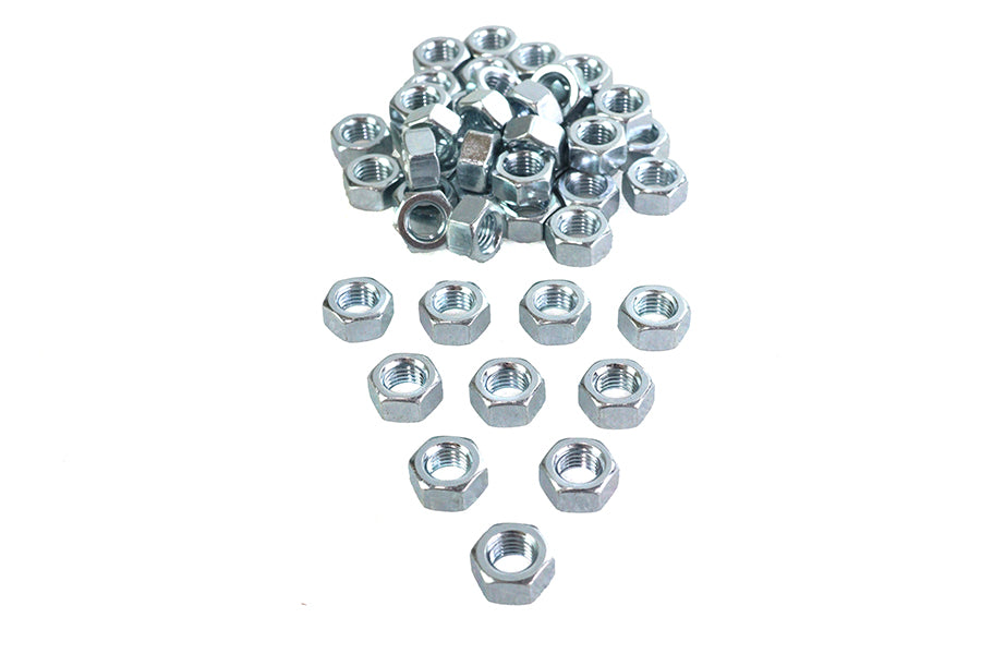37-0668 - Zinc Hex Nuts 5/16 -18 Nyloc by V-Twin
