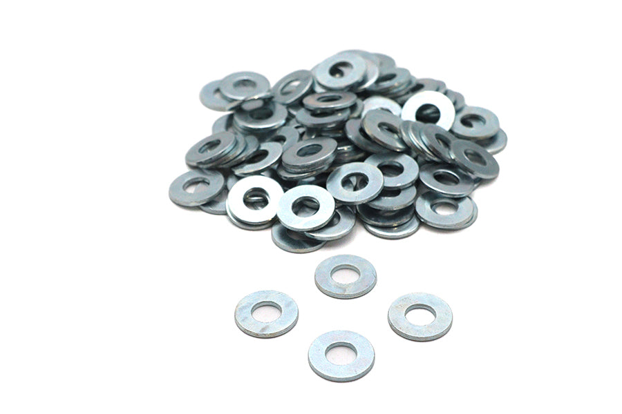 37-0683 - Zinc Flat Washers 1/4  Inner Diameter by V-Twin