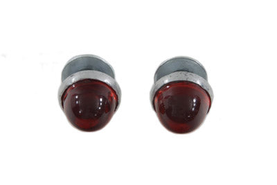 37-0933 - License Plate Reflector Set Red by V-Twin