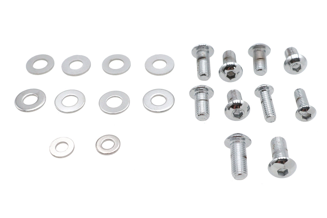 37-1077 - Headlamp Cowl Screw Kit Polished Chrome by V-Twin