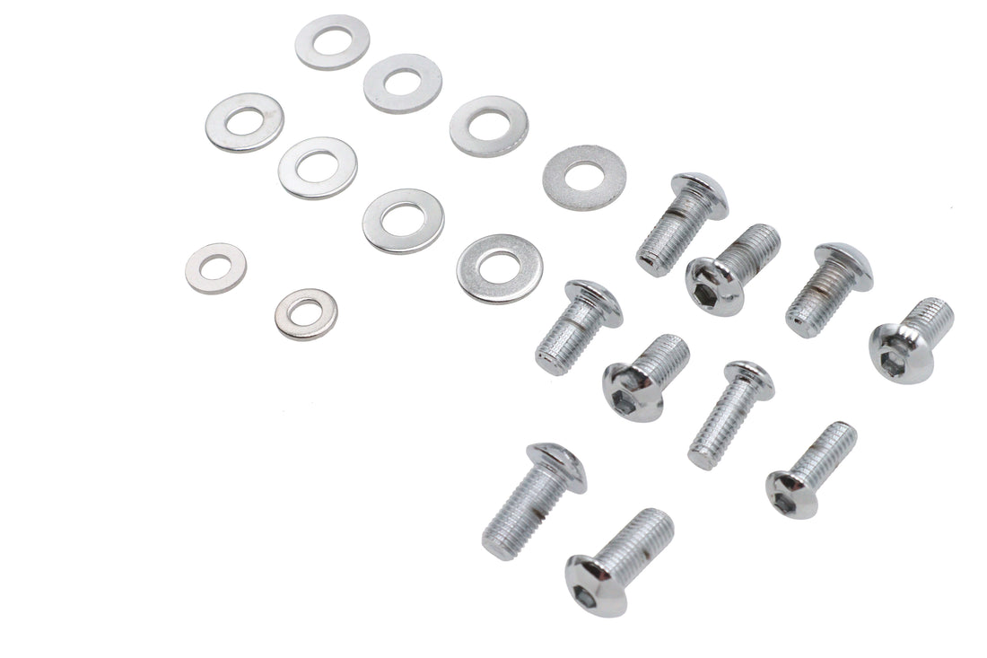 37-1077 - Headlamp Cowl Screw Kit Polished Chrome by V-Twin