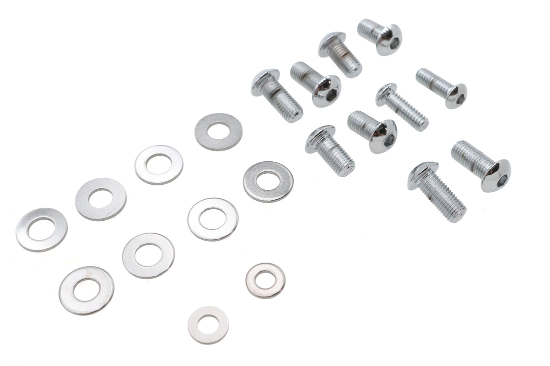 37-1077 - Headlamp Cowl Screw Kit Polished Chrome by V-Twin