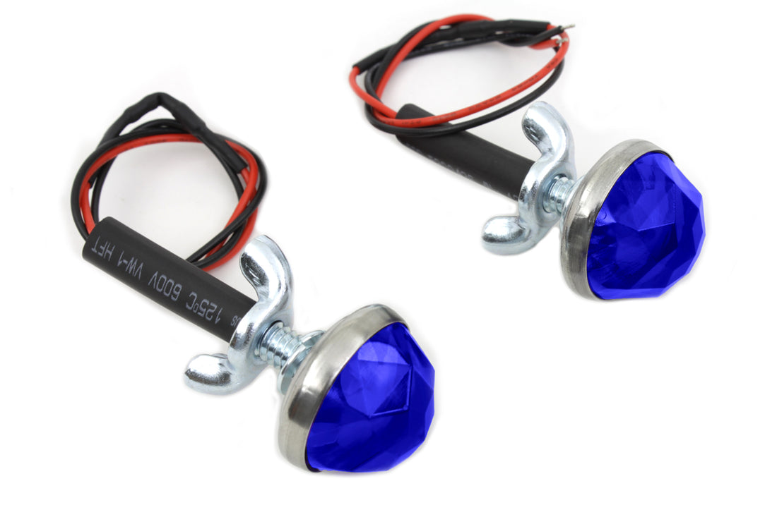 37-1430 - Blue LED Reflector Set by V-Twin