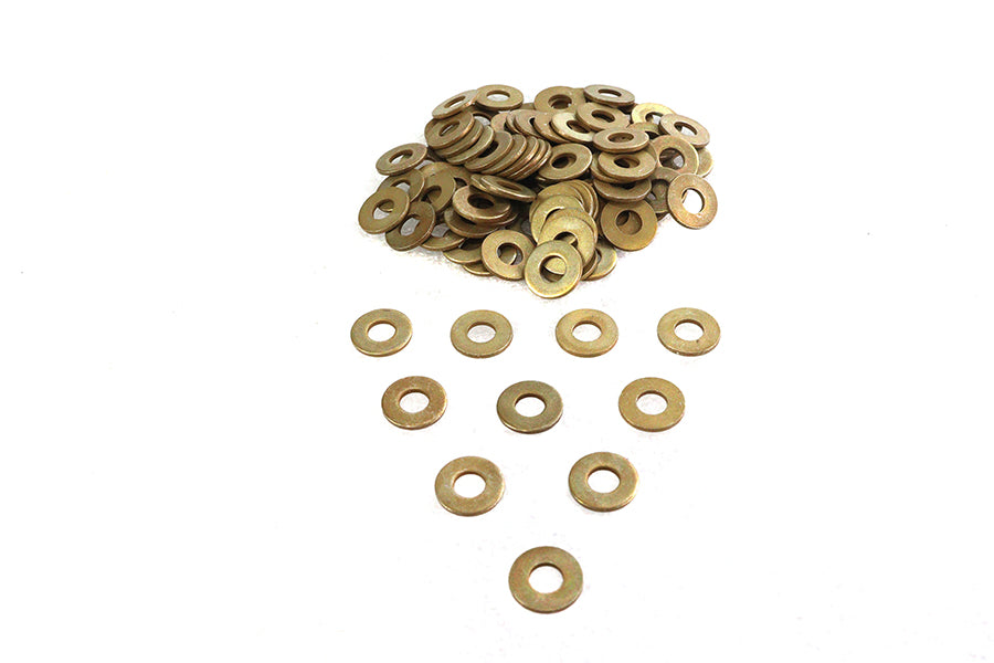 37-1762 - Cadmium Plated 1/4 inch Flat Washers by V-Twin