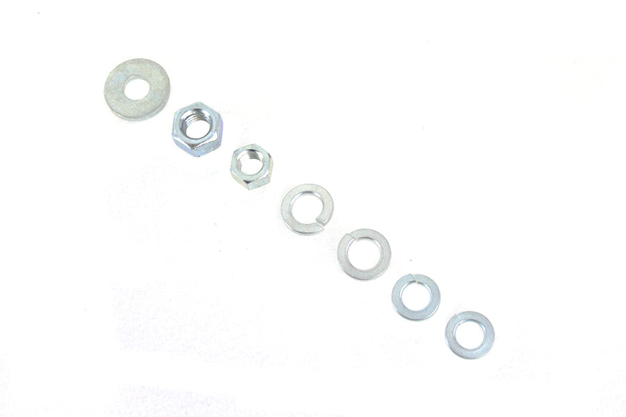 37-1872 - Spring Fork Nut and Washer Kit Zicad Plated by V-Twin