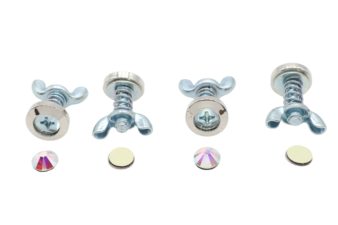 37-1971 - License Plate Bolt Set Pearl Style by V-Twin