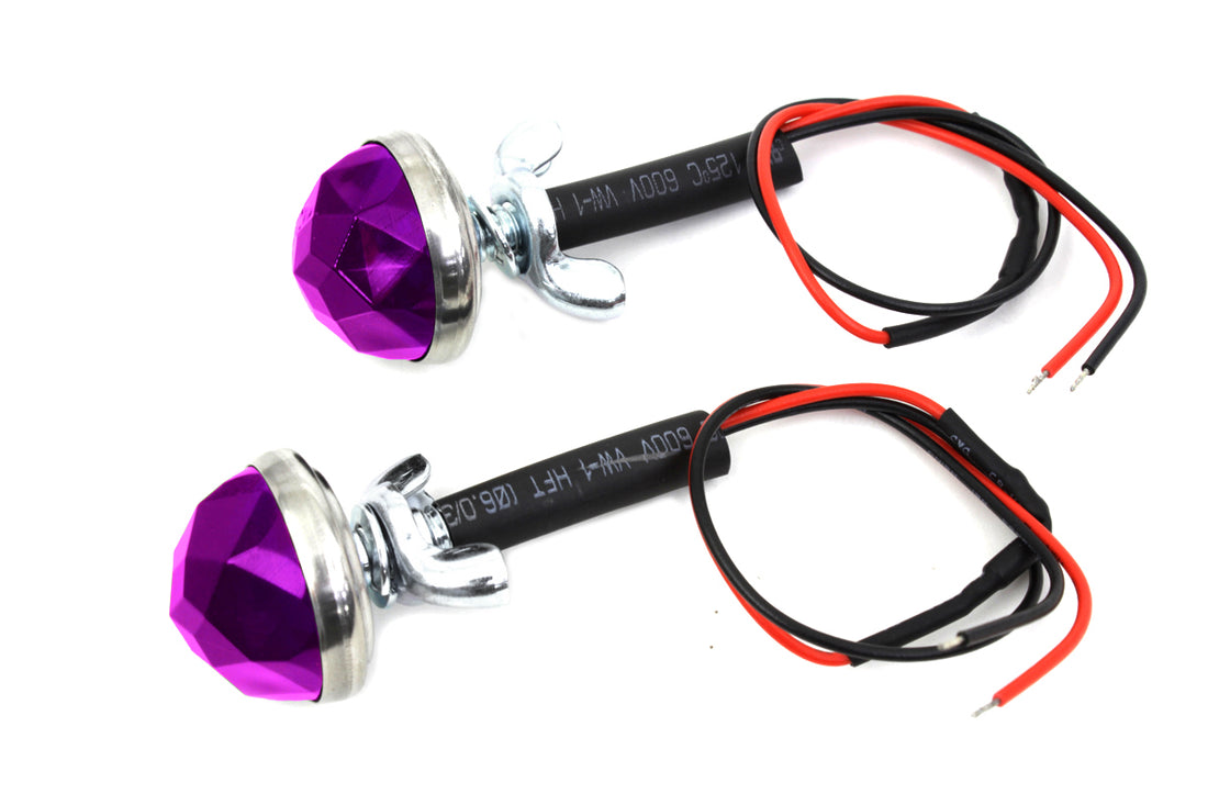 37-2107 - Purple LED Reflector Set by V-Twin