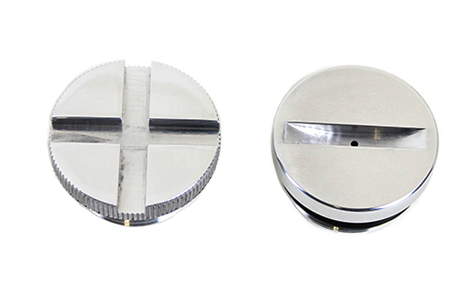 37-7276 - Polished Primary Cover Cap Set by V-Twin