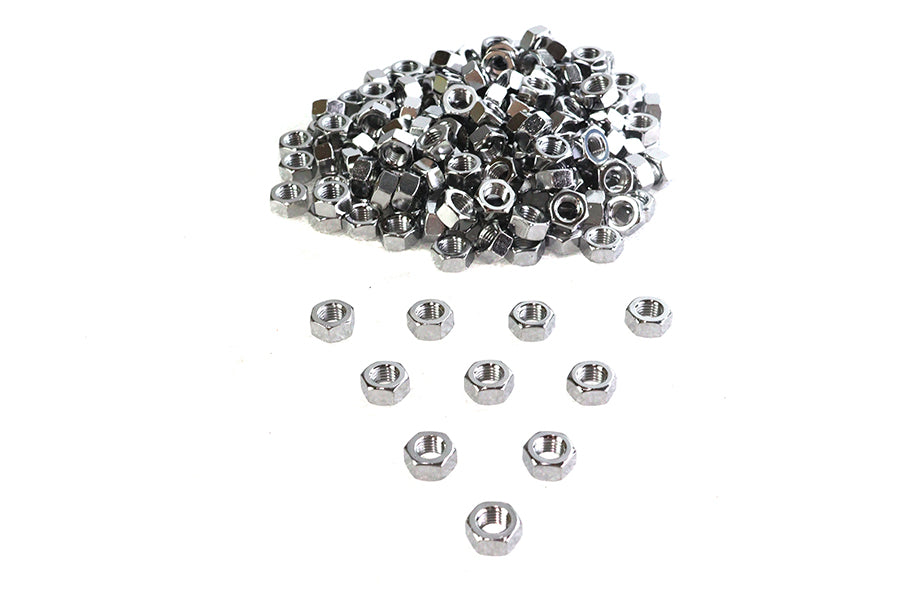 37-8113T - Chrome Hex Nuts 5/16 inch-24 by V-Twin