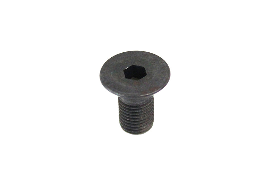 37-8377 - Black Hex Flat Cap Screw 3/8 inch-24 x 3/4 inch by V-Twin
