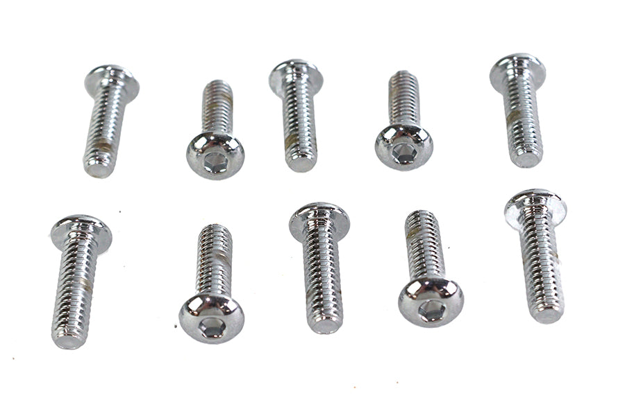 37-8703 - Allen Button Head Screws Chrome 1/4  X 7/8 by Colony