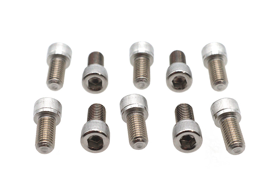 37-8813 - 1/4 inch-28 x 1/2 inch Socket Cap Screw Stainless Steel by V-Twin