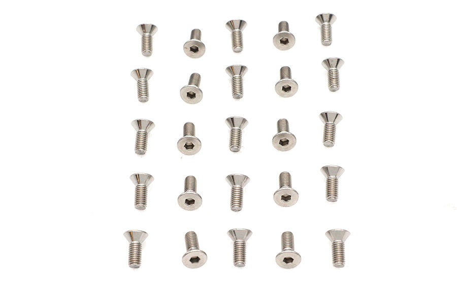 37-8821 - Master Cylinder Reservoir Screw Stainless Steel by V-Twin