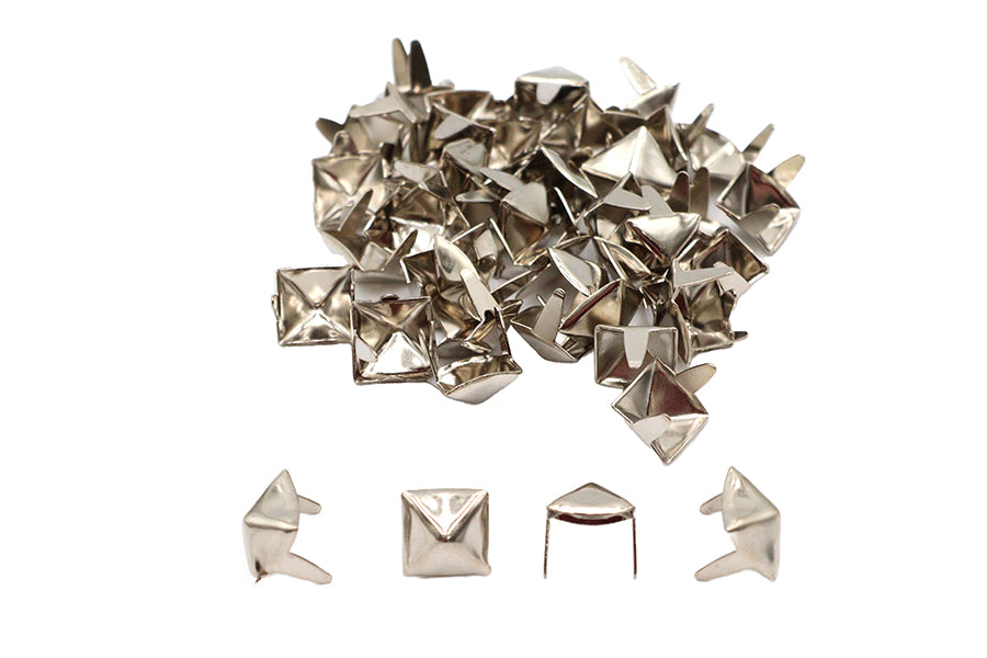 37-8844 - 3/8  Pyramid Saddlebag Spots Bright Nickel by Standard Rivet
