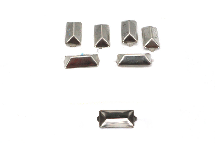 37-8849 - 3/4 inch Oblong Bevel Saddlebag Spots Nickel by V-Twin