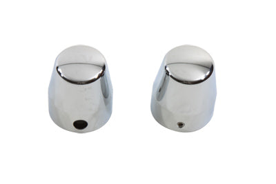 37-8908 - Chrome Rear Axle Caps Smooth Style by V-Twin