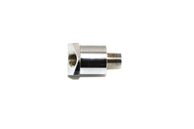 37-8963 - Oil pressure Gauge Fitting Chrome by V-Twin