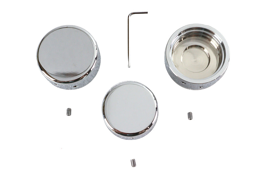 37-9073 - 39mm Fork Stem Nut Cover Chrome by V-Twin