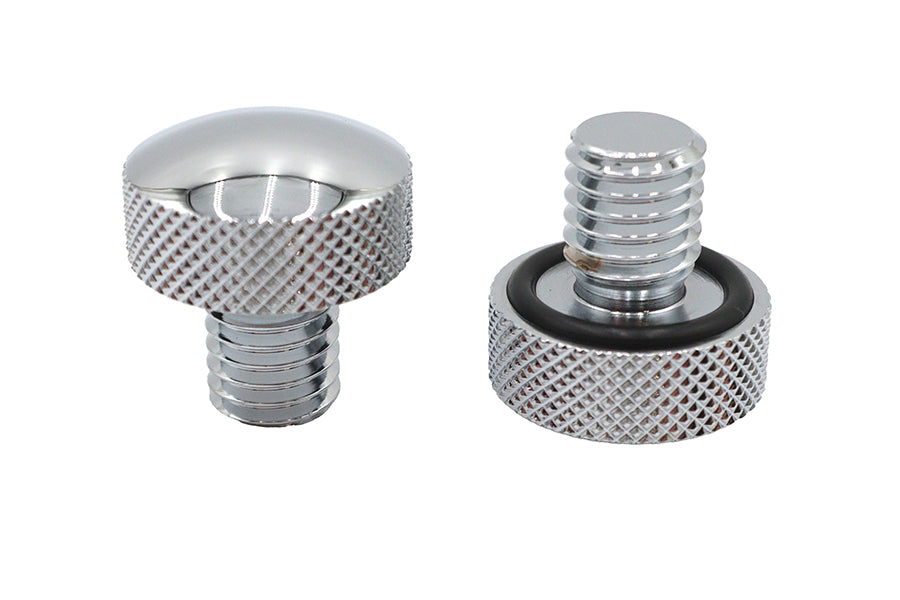 37-9125 - Knurled Seat Tab Mount Knob Set by V-Twin