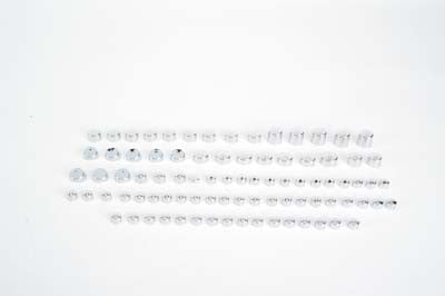 37-9529 - Wyatt Gatling Chrome Bolt Cap 86 Piece Cover Kit by V-Twin